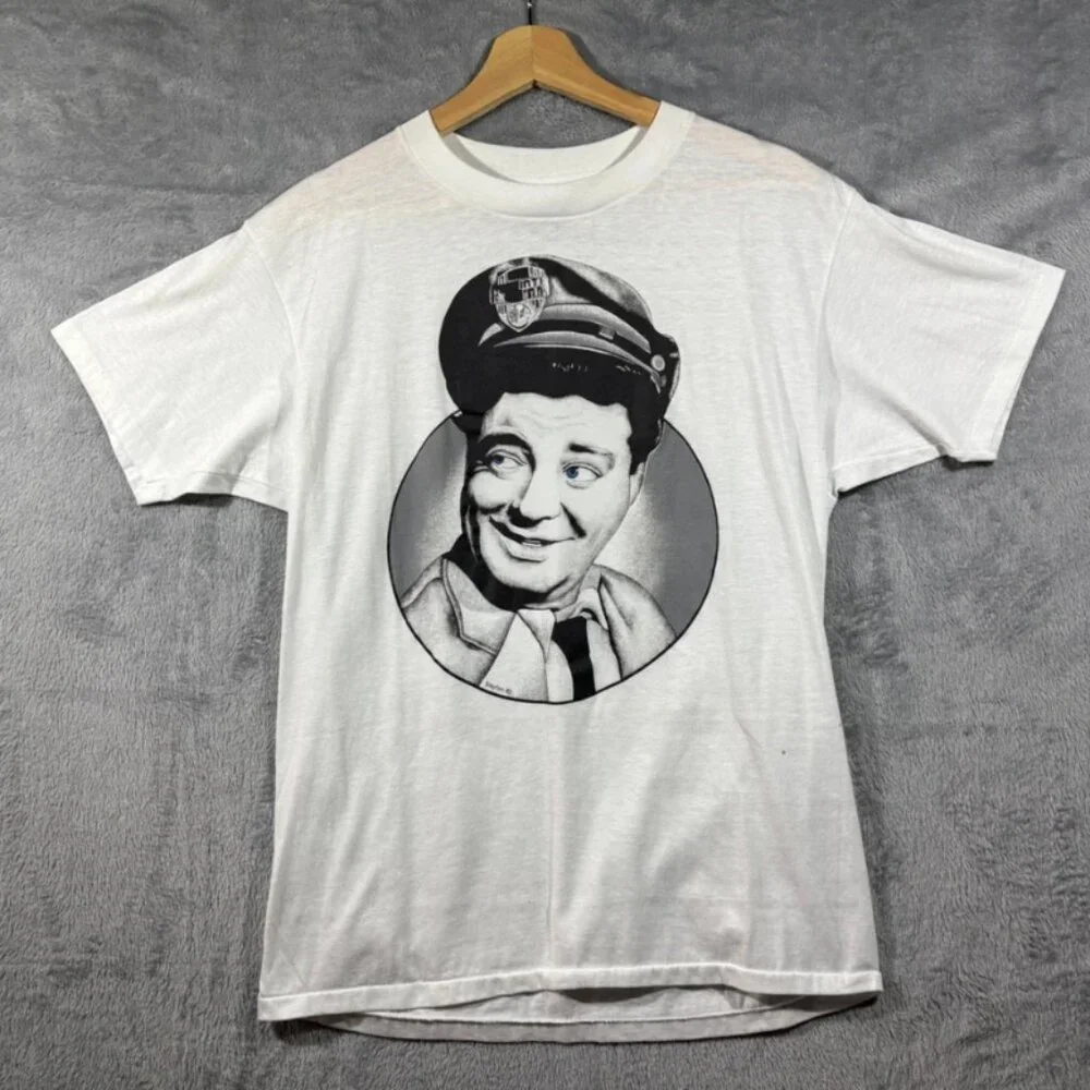 Vintage Honeymooners Ed Norton Art Carney TV Show Graphic T-Shirt Mens - Picture 1 of 5